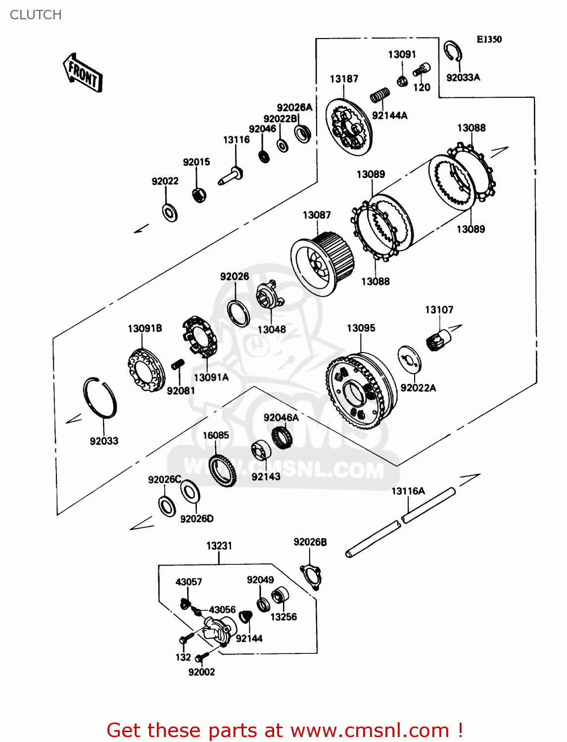 CLUTCH ZX1100C1 ZX11 1990 USA CALIFORNIA CANADA