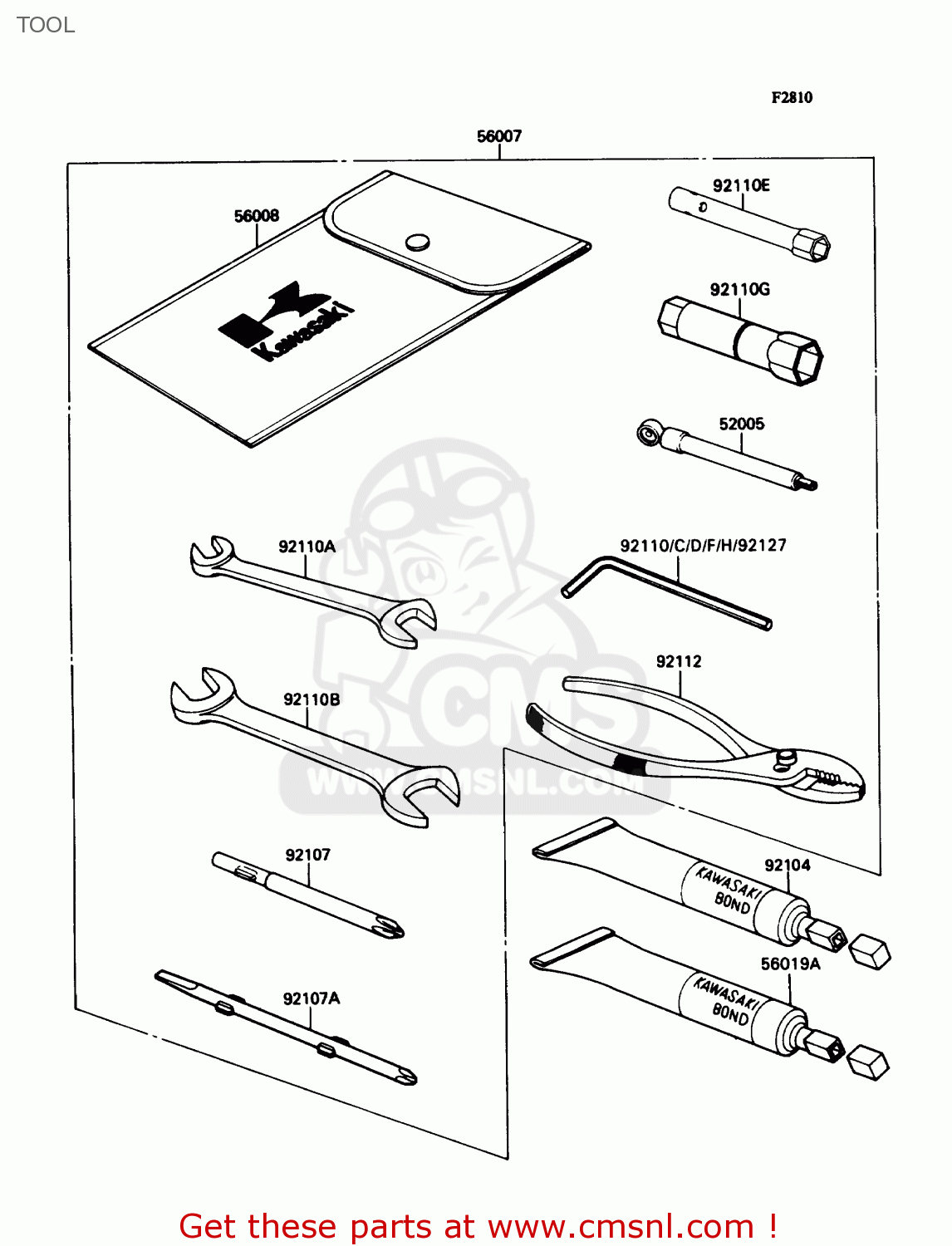 TOOL ZX1100C1 ZX11 1990 USA CALIFORNIA CANADA