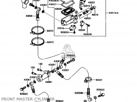 FRONT MASTER CYLINDER - ZX1100C1 ZX11 1990 USA CALIFORNIA CANADA
