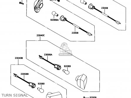TURN SIGNAL - ZX1100C1 ZX11 1990 USA CALIFORNIA CANADA