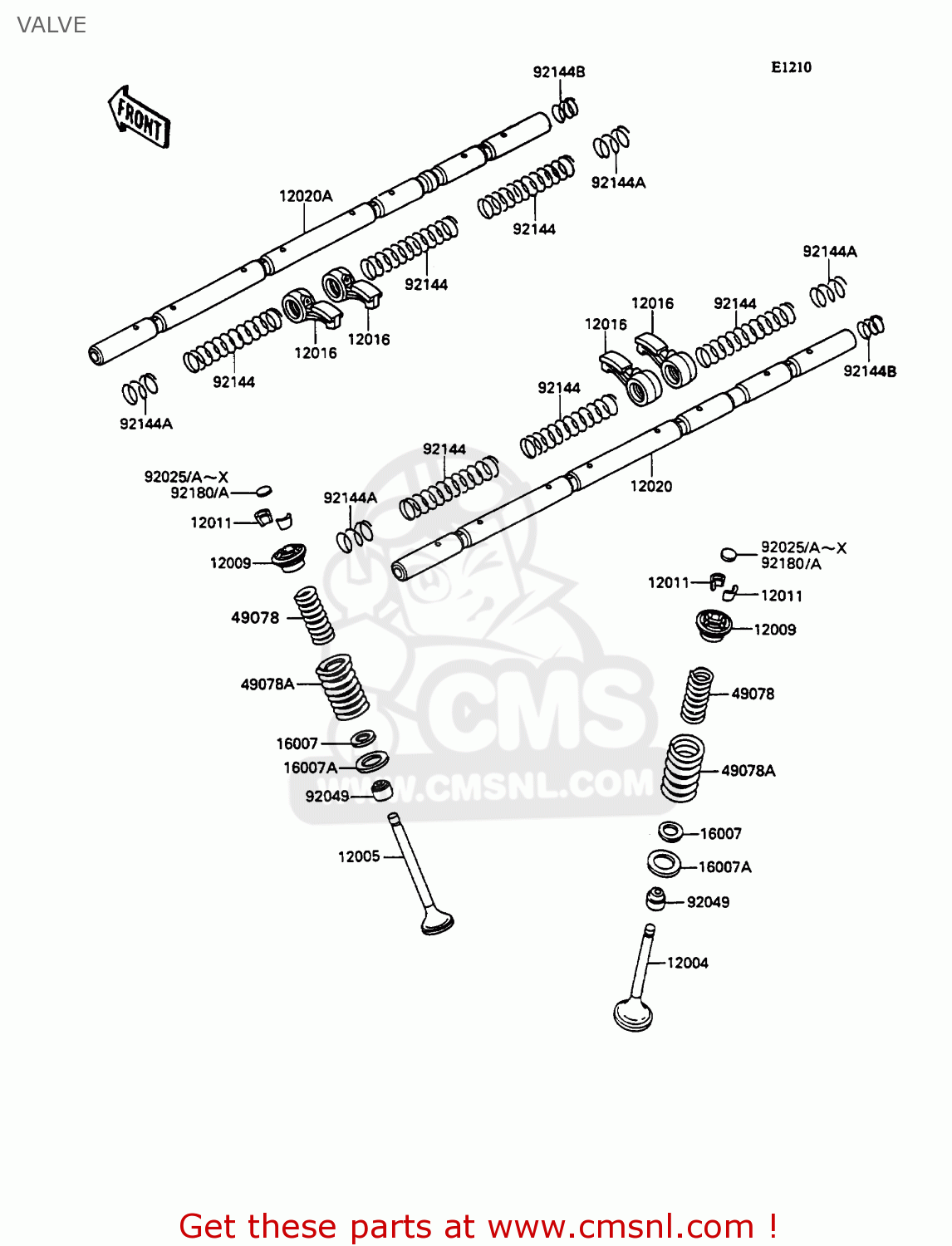 VALVE ZX1100C1 ZZR1100 1990 EUROPE UK FR FG GR IT NR SD SP ST