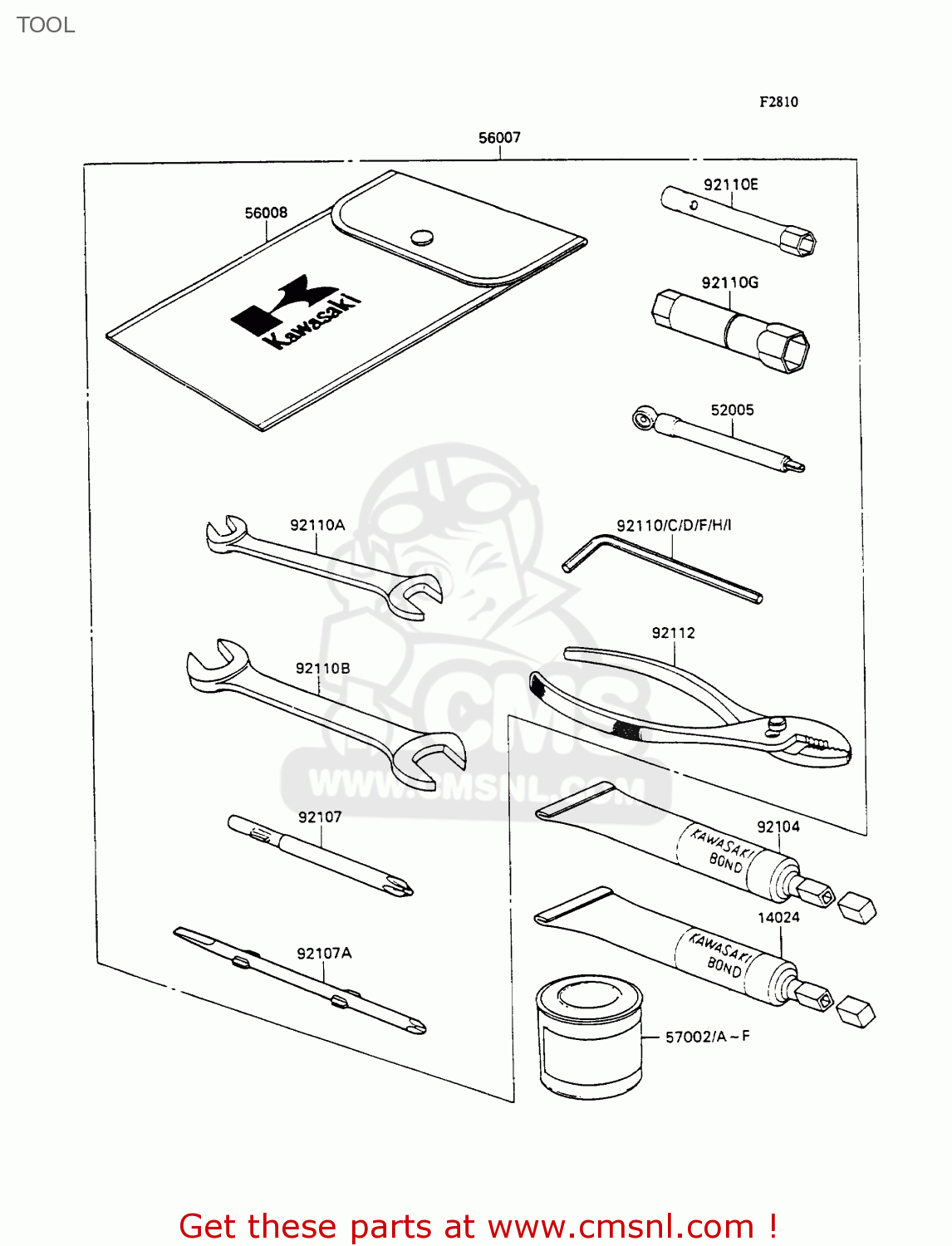 TOOL ZX1100C1 ZZR1100 1990 EUROPE UK FR FG GR IT NR SD SP ST
