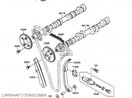 CAMSHAFT/TENSIONER - ZX1100C1 ZZR1100 1990 EUROPE UK FR FG GR IT NR SD SP ST