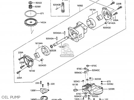 OIL PUMP - ZX1100C1 ZZR1100 1990 EUROPE UK FR FG GR IT NR SD SP ST