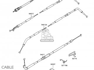 CABLE - ZX1100C1 ZZR1100 1990 EUROPE UK FR FG GR IT NR SD SP ST