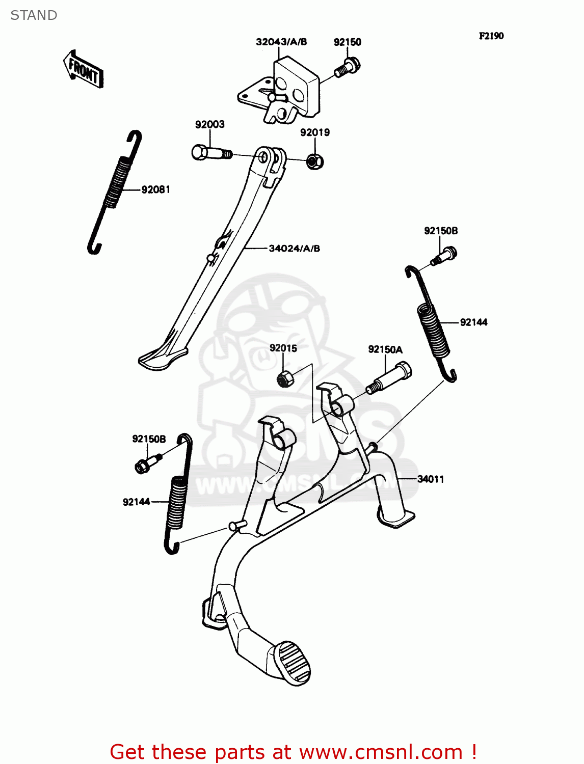 STAND ZX1100C2 ZX11 1991 USA CALIFORNIA CANADA