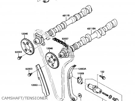 CAMSHAFT/TENSIONER - ZX1100C2 ZX11 1991 USA CALIFORNIA CANADA
