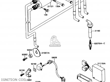 IGNITION COIL - ZX1100C2 ZX11 1991 USA CALIFORNIA CANADA