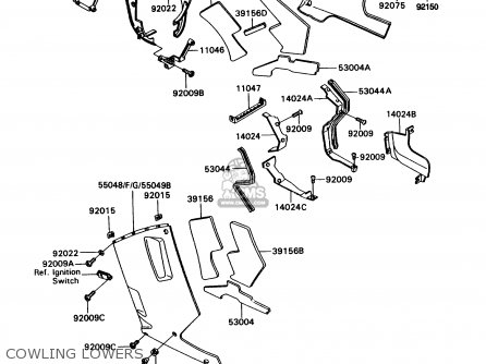 COWLING LOWERS - ZX1100C2 ZX11 1991 USA CALIFORNIA CANADA