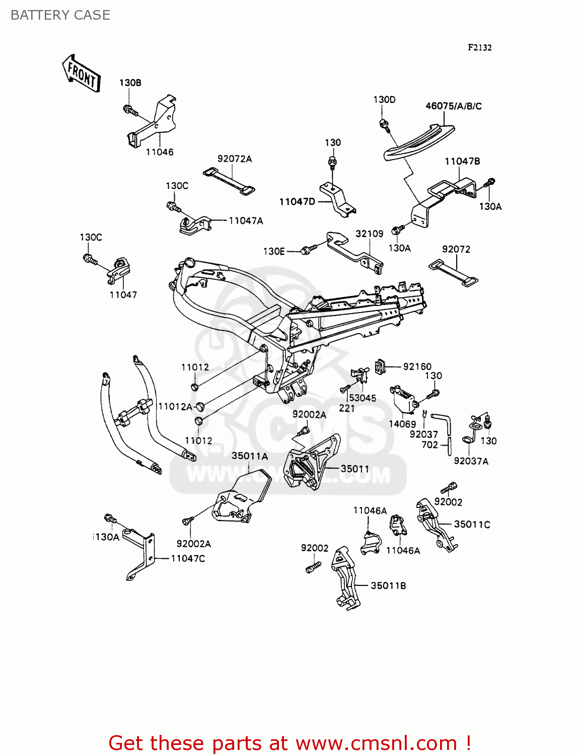 BATTERY CASE ZX1100C2 ZZR1100 1991 EUROPE UK FR FG GR IT NR SD SP ST