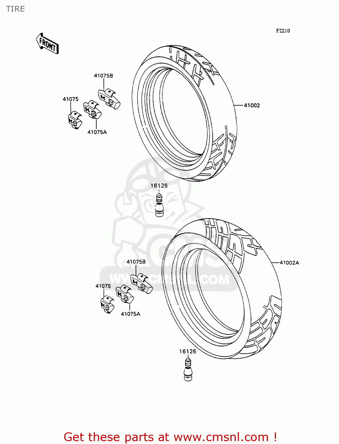 TIRE ZX1100C2 ZZR1100 1991 EUROPE UK FR FG GR IT NR SD SP ST