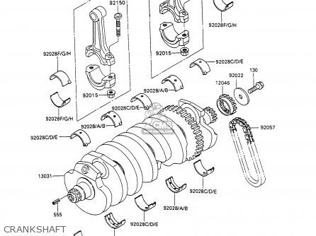 CRANKSHAFT - ZX1100C2 ZZR1100 1991 EUROPE UK FR FG GR IT NR SD SP ST