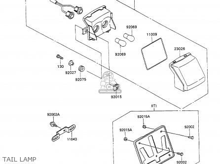 TAIL LAMP - ZX1100C2 ZZR1100 1991 EUROPE UK FR FG GR IT NR SD SP ST