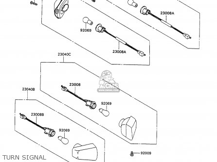 TURN SIGNAL - ZX1100C2 ZZR1100 1991 EUROPE UK FR FG GR IT NR SD SP ST