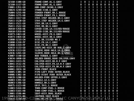 1991 ZX1100-C2    HE METALLIC CANYON SILVER / LUMINOUS ROUGE - ZX1100C2 ZZR1100 1991 EUROPE UK FR FG GR IT NR SD SP ST