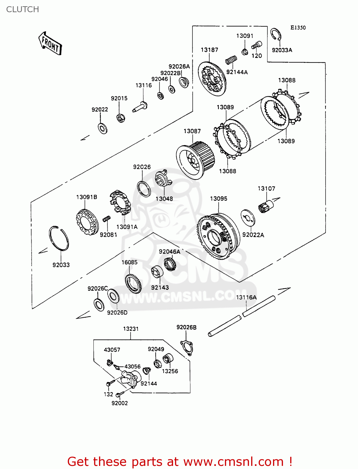 CLUTCH ZX1100C2A ZZR1100 1991 UNITED KINGDOM FG