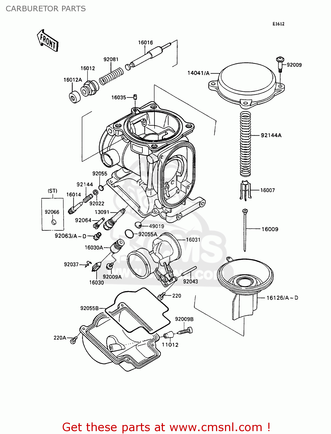 CARBURETOR PARTS ZX1100C2A ZZR1100 1991 UNITED KINGDOM FG