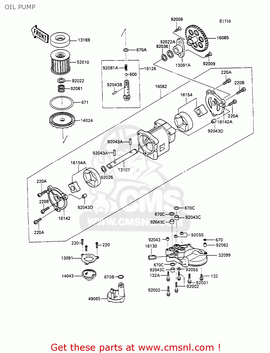 OIL PUMP ZX1100C2A ZZR1100 1991 UNITED KINGDOM FG