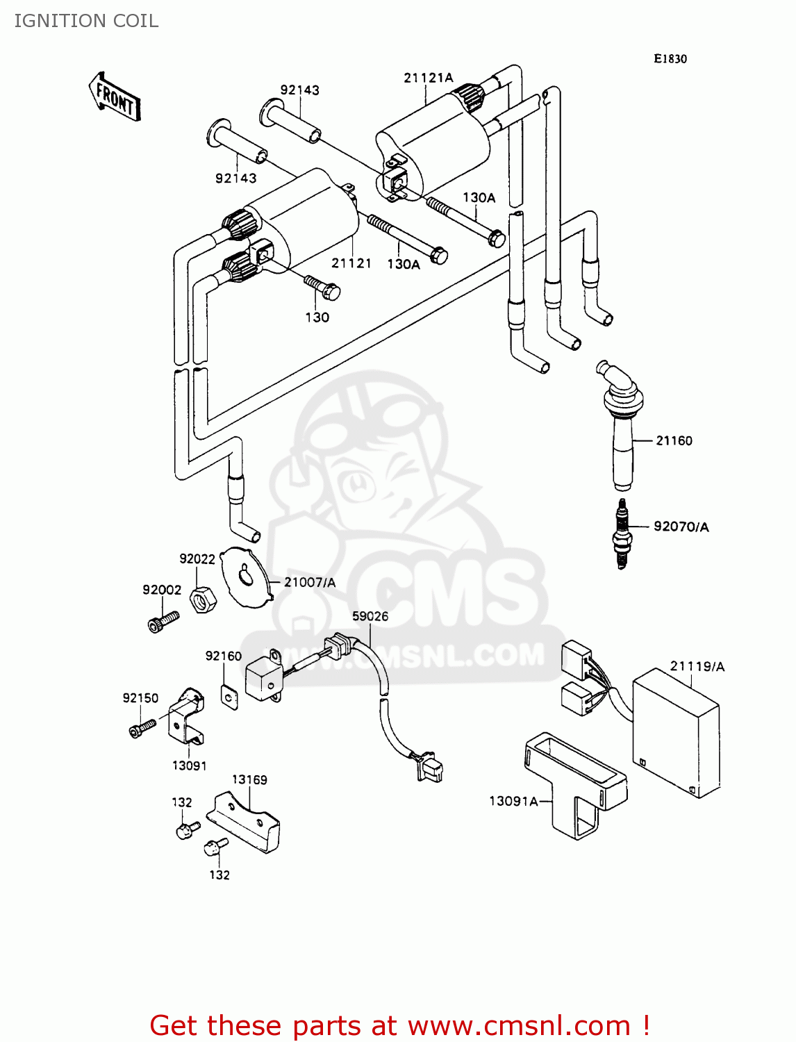 IGNITION COIL ZX1100C2A ZZR1100 1991 UNITED KINGDOM FG