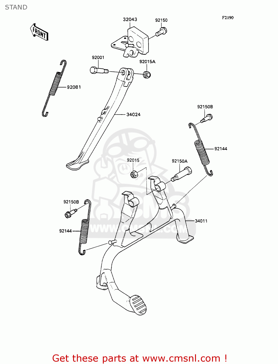 STAND ZX1100C2A ZZR1100 1991 UNITED KINGDOM FG