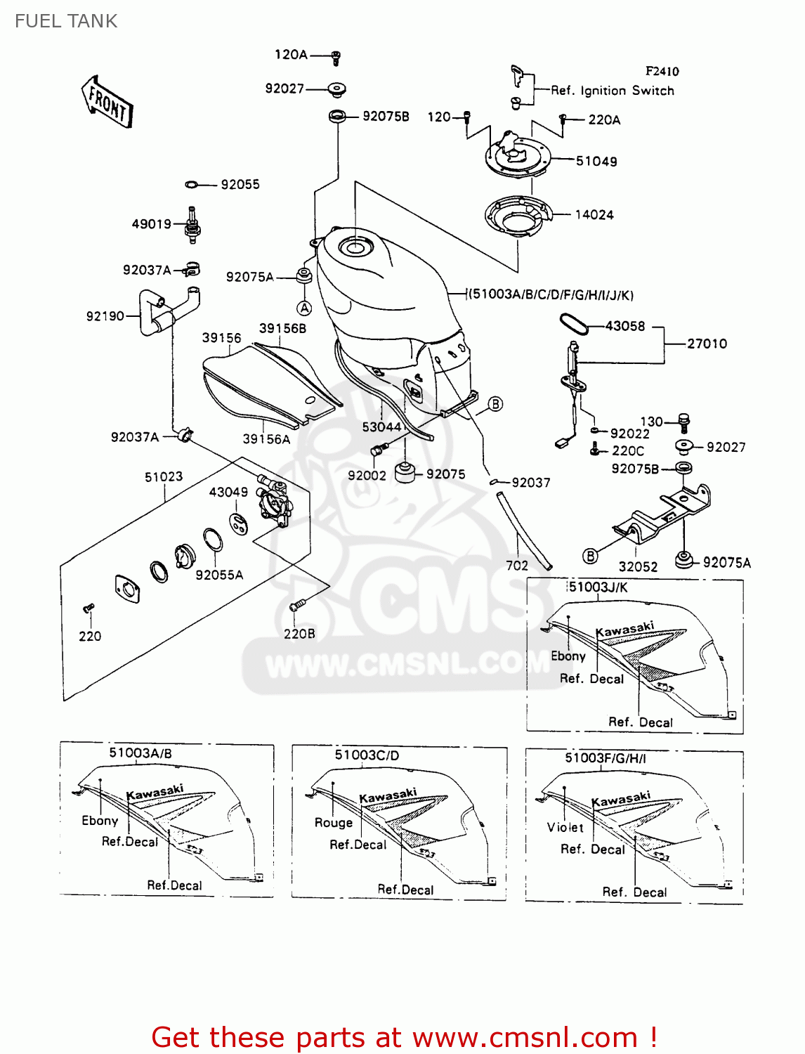 FUEL TANK ZX1100C2A ZZR1100 1991 UNITED KINGDOM FG
