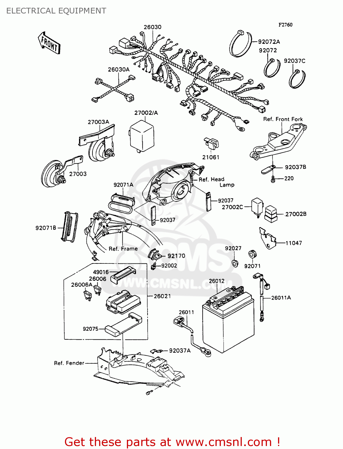 ELECTRICAL EQUIPMENT ZX1100C2A ZZR1100 1991 UNITED KINGDOM FG