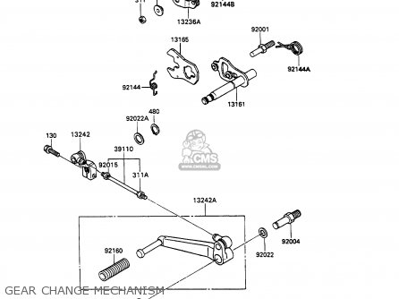 GEAR CHANGE MECHANISM - ZX1100C2A ZZR1100 1991 UNITED KINGDOM FG