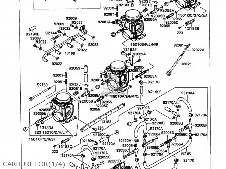 CARBURETOR(1/4) - ZX1100C2A ZZR1100 1991 UNITED KINGDOM FG