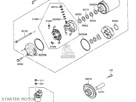 STARTER MOTOR - ZX1100C2A ZZR1100 1991 UNITED KINGDOM FG