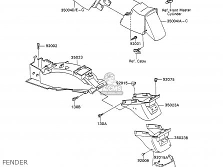 FENDER - ZX1100C2A ZZR1100 1991 UNITED KINGDOM FG