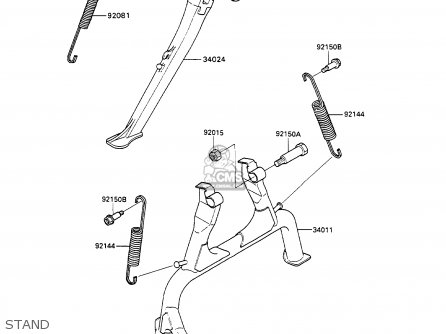 STAND - ZX1100C2A ZZR1100 1991 UNITED KINGDOM FG