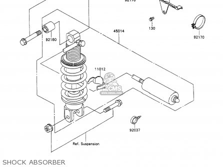 SHOCK ABSORBER - ZX1100C2A ZZR1100 1991 UNITED KINGDOM FG