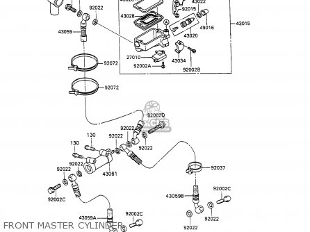 FRONT MASTER CYLINDER - ZX1100C2A ZZR1100 1991 UNITED KINGDOM FG