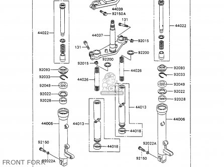 FRONT FORK - ZX1100C2A ZZR1100 1991 UNITED KINGDOM FG