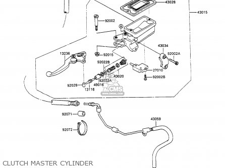 CLUTCH MASTER CYLINDER - ZX1100C2A ZZR1100 1991 UNITED KINGDOM FG