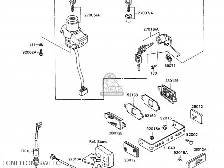IGNITION SWITCH - ZX1100C2A ZZR1100 1991 UNITED KINGDOM FG
