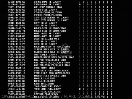 1991 ZX1100-C2    T4 EBONY / PEARL COSMIC GRAY - ZX1100C2A ZZR1100 1991 UNITED KINGDOM FG