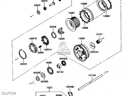 CLUTCH - ZX1100C3 ZX11 1992 USA CALIFORNIA CANADA