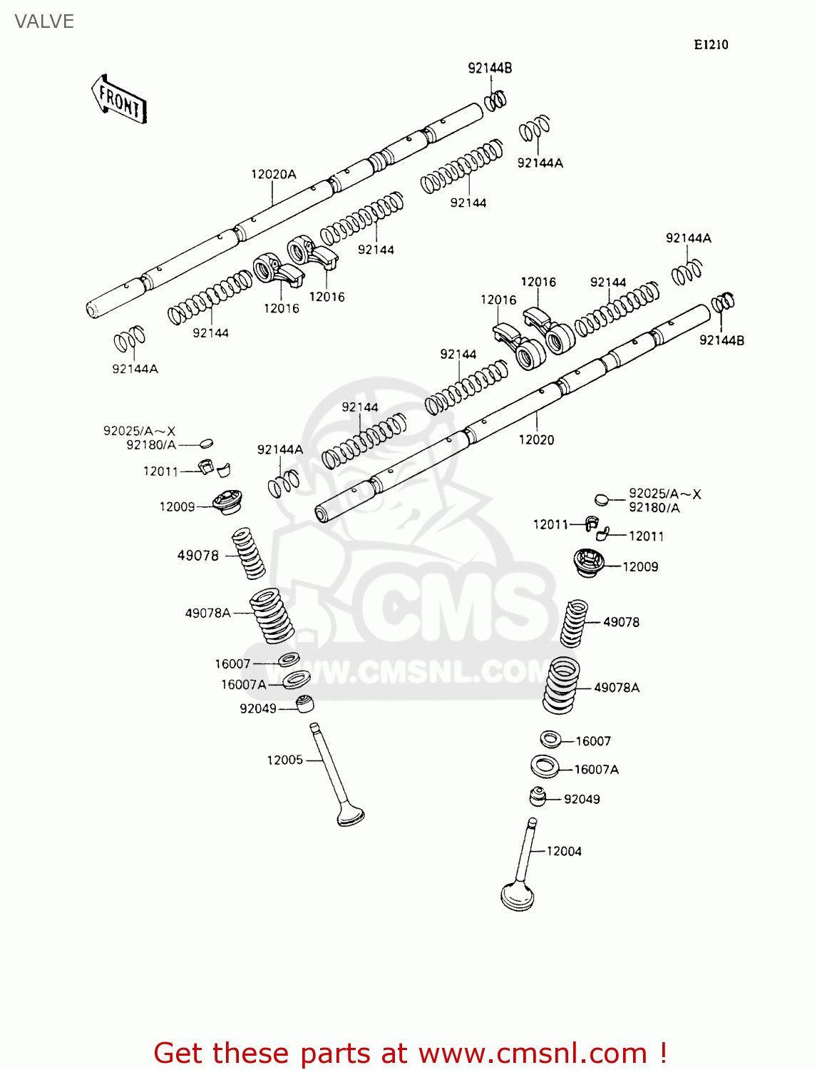 VALVE ZX1100C3 ZZR1100 1992 EUROPE UK FR AR FG GR IT NR SD SP ST