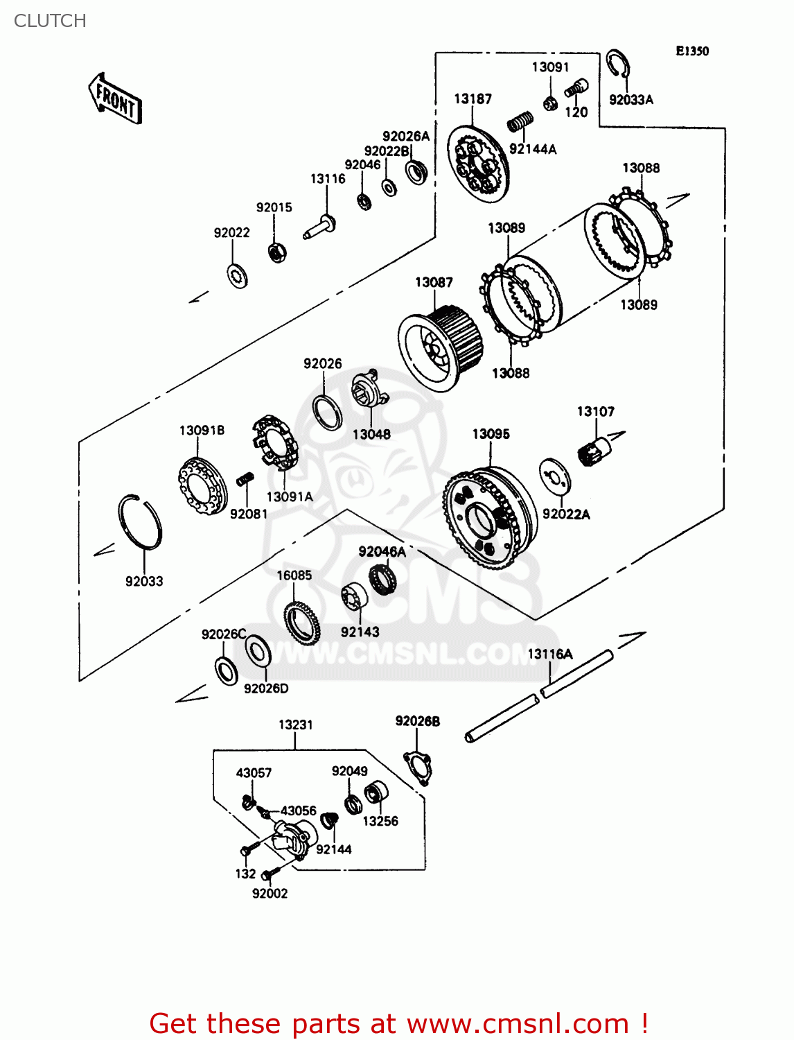 CLUTCH ZX1100C3 ZZR1100 1992 EUROPE UK FR AR FG GR IT NR SD SP ST
