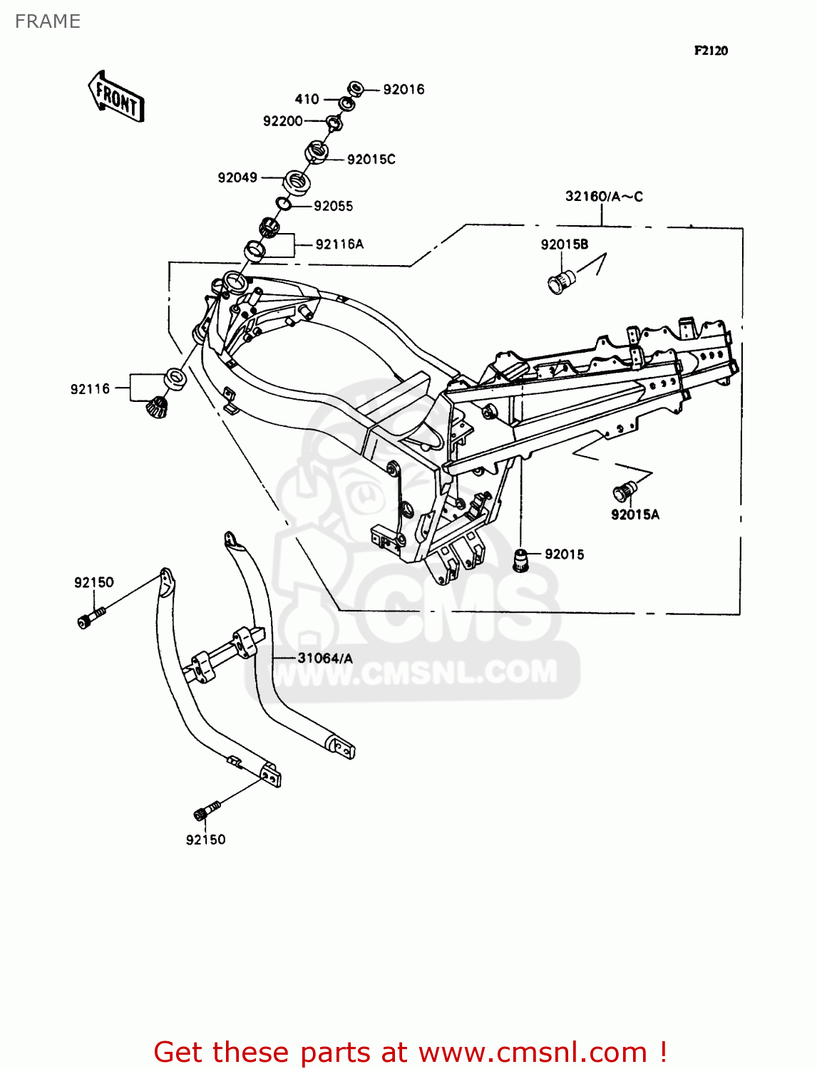 FRAME ZX1100C3 ZZR1100 1992 EUROPE UK FR AR FG GR IT NR SD SP ST