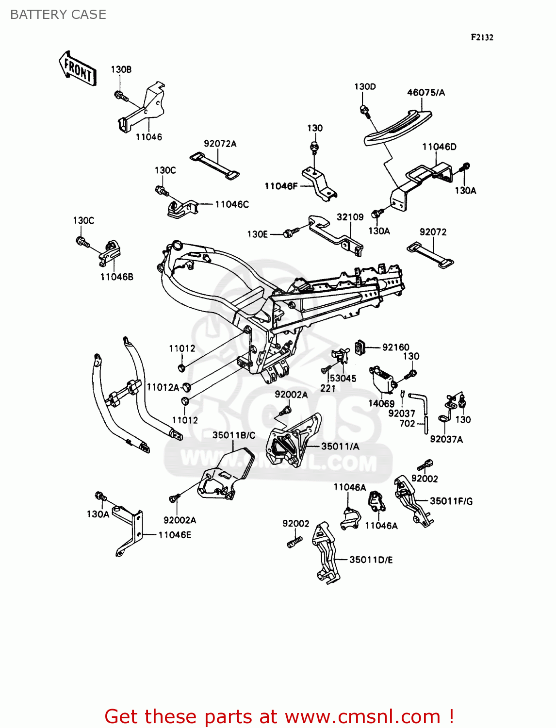BATTERY CASE ZX1100C3 ZZR1100 1992 EUROPE UK FR AR FG GR IT NR SD SP ST