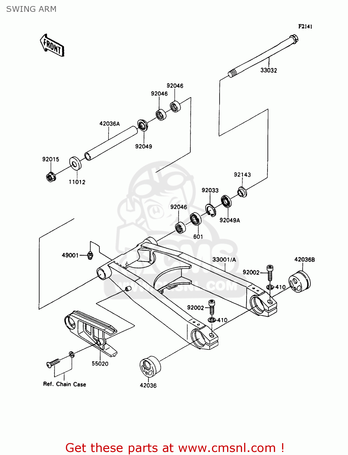 SWING ARM ZX1100C3 ZZR1100 1992 EUROPE UK FR AR FG GR IT NR SD SP ST