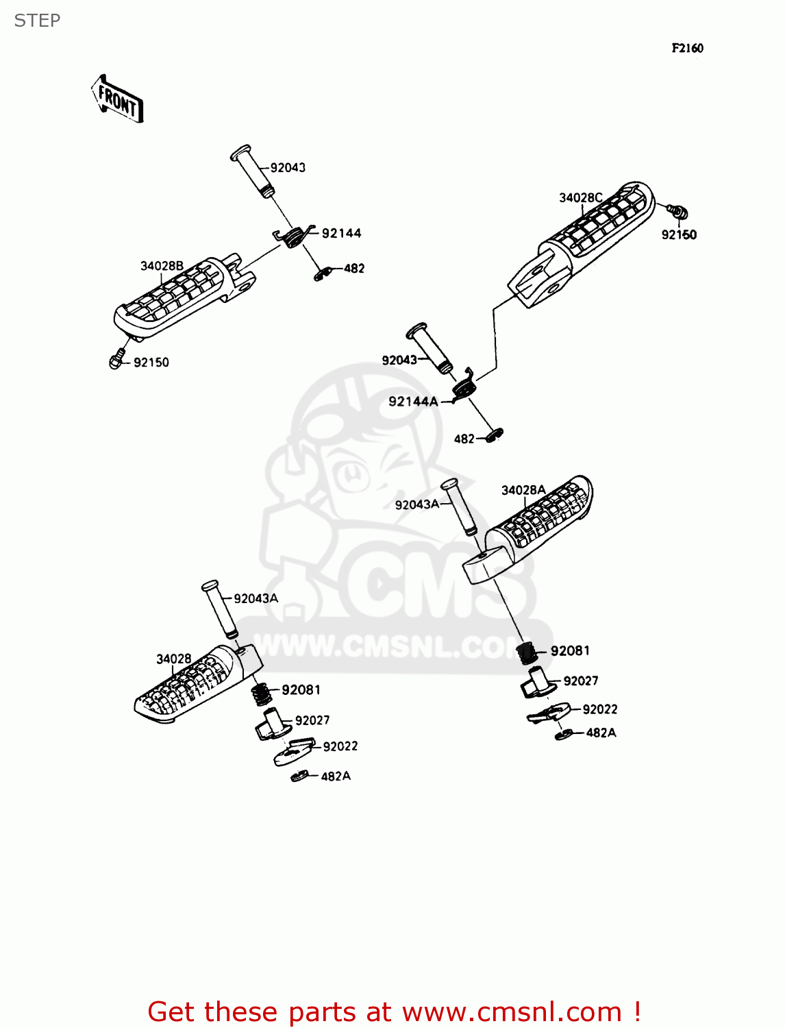 STEP ZX1100C3 ZZR1100 1992 EUROPE UK FR AR FG GR IT NR SD SP ST