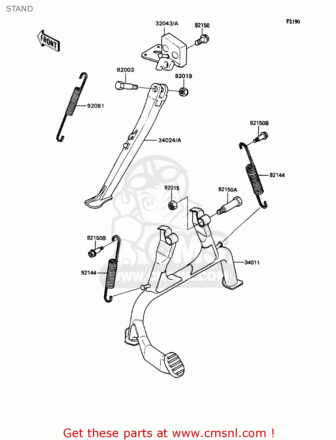STAND ZX1100C3 ZZR1100 1992 EUROPE UK FR AR FG GR IT NR SD SP ST