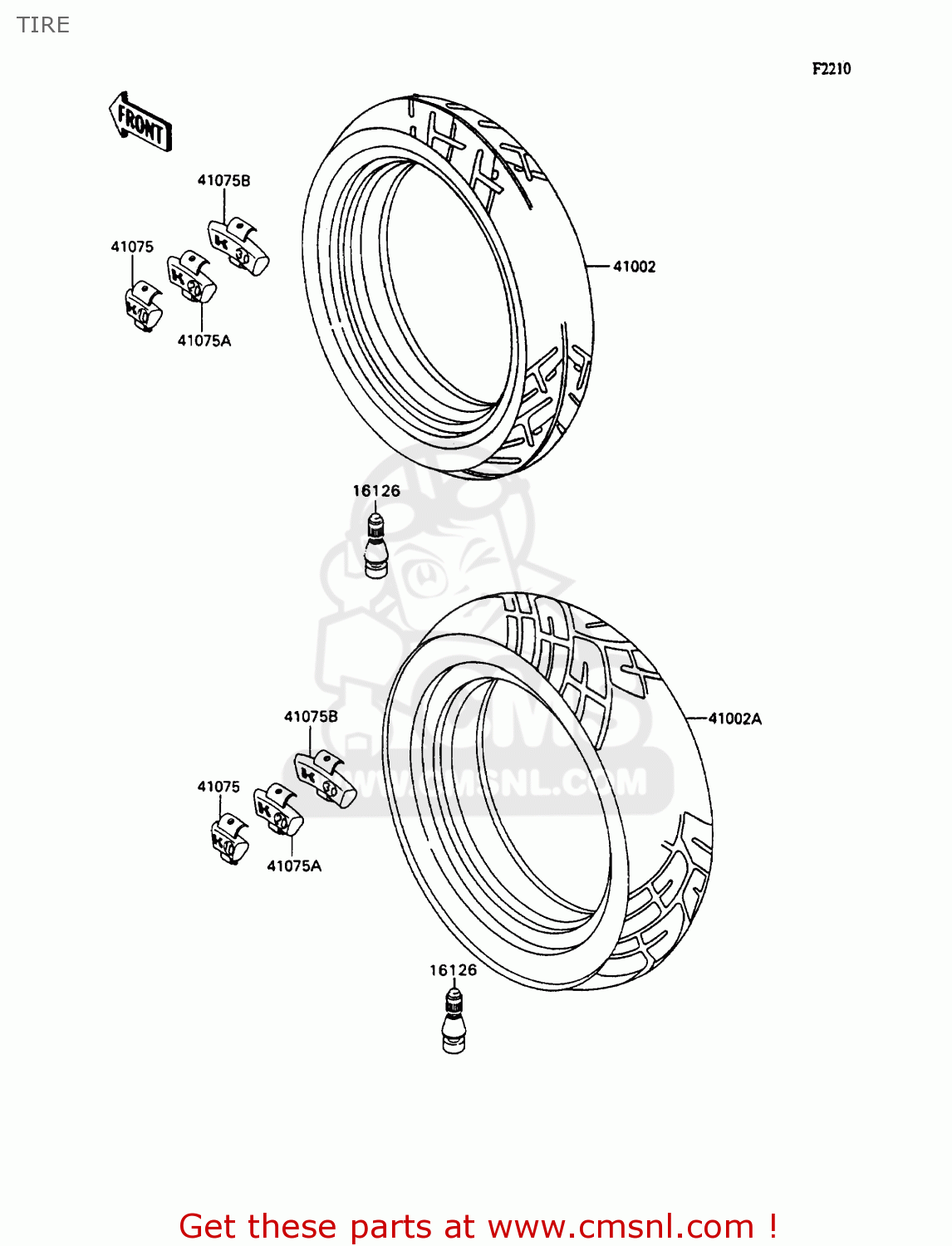 TIRE ZX1100C3 ZZR1100 1992 EUROPE UK FR AR FG GR IT NR SD SP ST