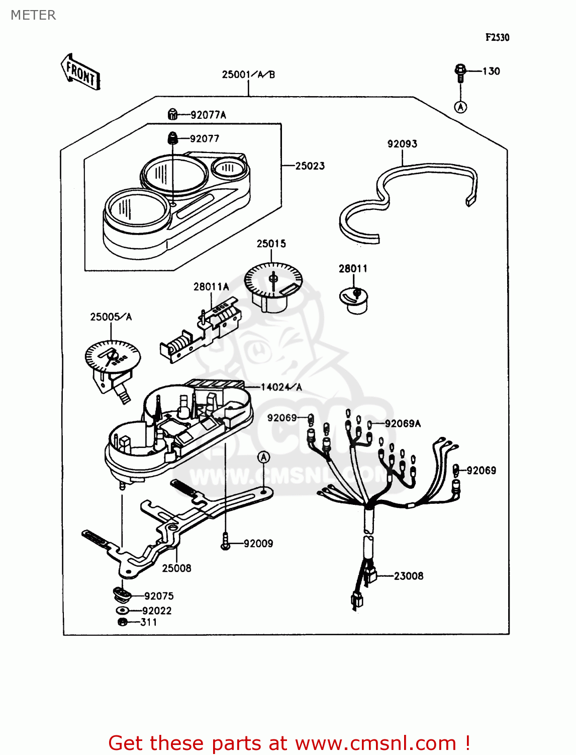 METER ZX1100C3 ZZR1100 1992 EUROPE UK FR AR FG GR IT NR SD SP ST