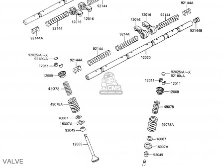 VALVE - ZX1100C3 ZZR1100 1992 EUROPE UK FR AR FG GR IT NR SD SP ST