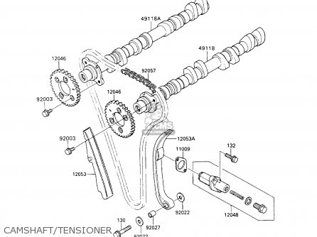 CAMSHAFT/TENSIONER - ZX1100C3 ZZR1100 1992 EUROPE UK FR AR FG GR IT NR SD SP ST