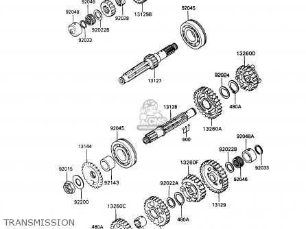 TRANSMISSION - ZX1100C3 ZZR1100 1992 EUROPE UK FR AR FG GR IT NR SD SP ST